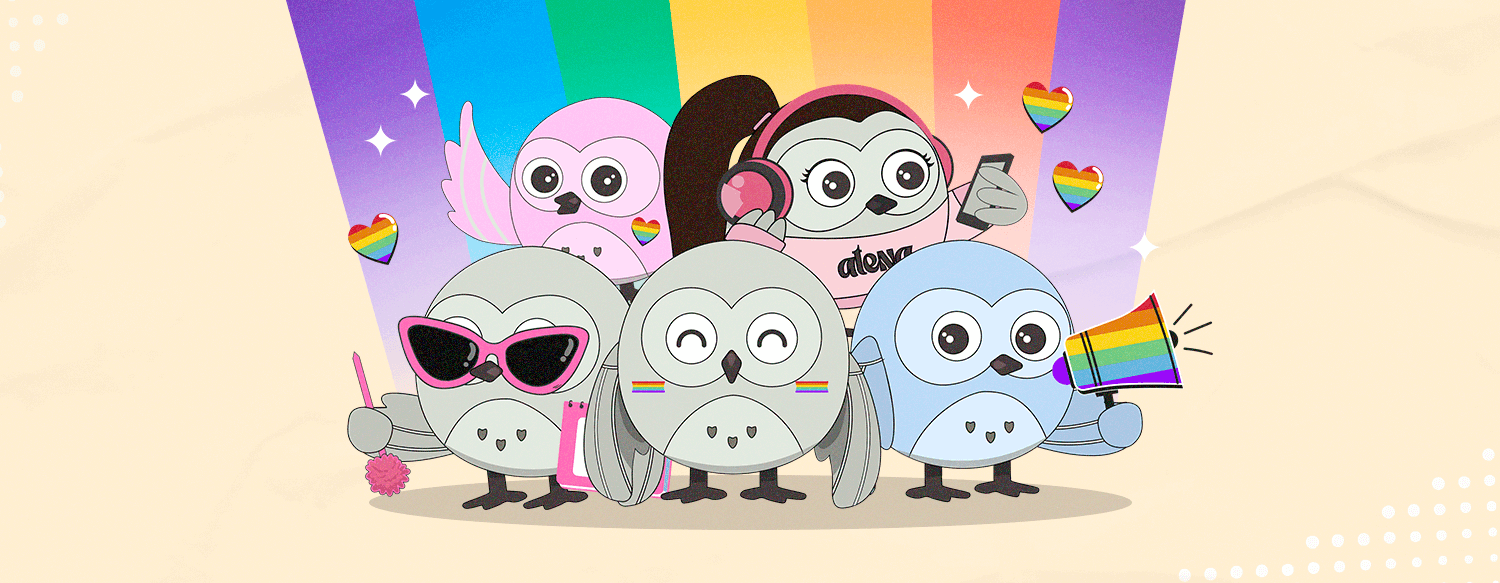 Ilustração diversidade e inclusão lgbtq+