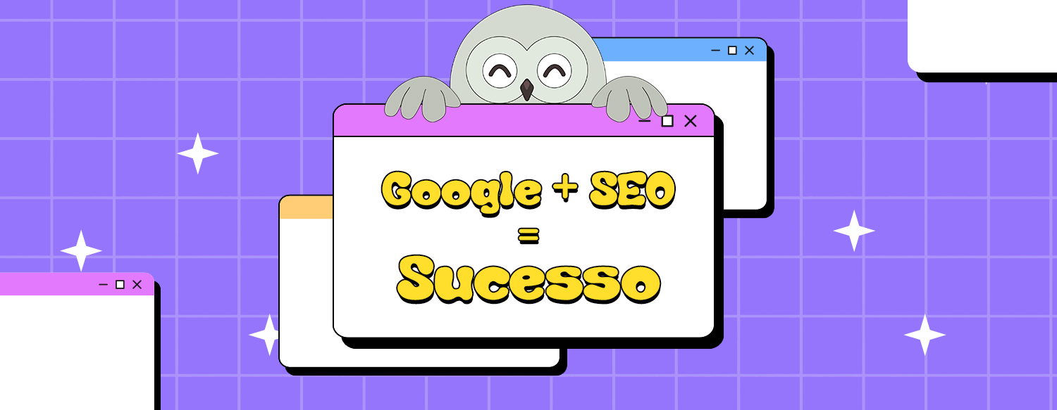 Mina segurando quadro com google e seo